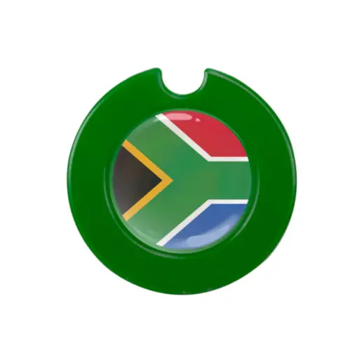 Round License Disc With Domed Sticker - Emerald Green